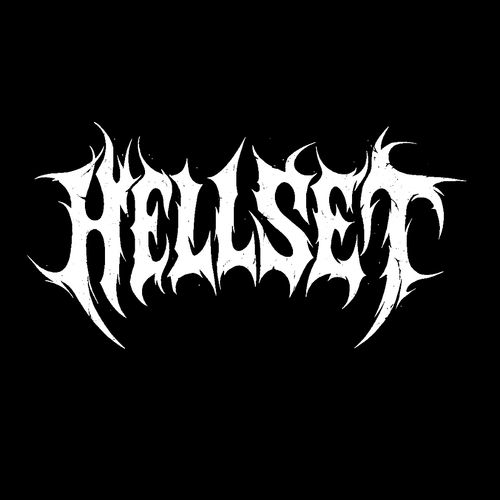 White 'Hellsed' logo on a black background